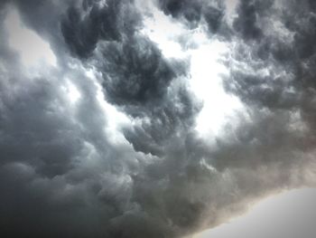 Low angle view of storm clouds in sky