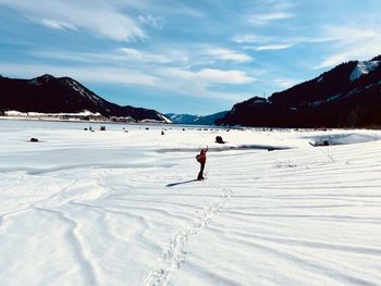 On a frozen lake