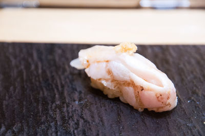 Close-up of sushi on table