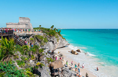 Group of people on beach