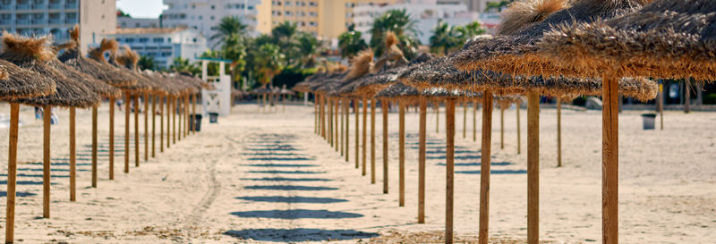 View of beach with roof