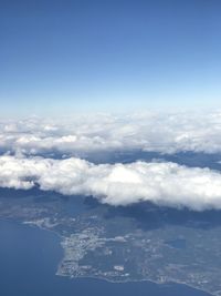 Aerial view of cloudscape against sky