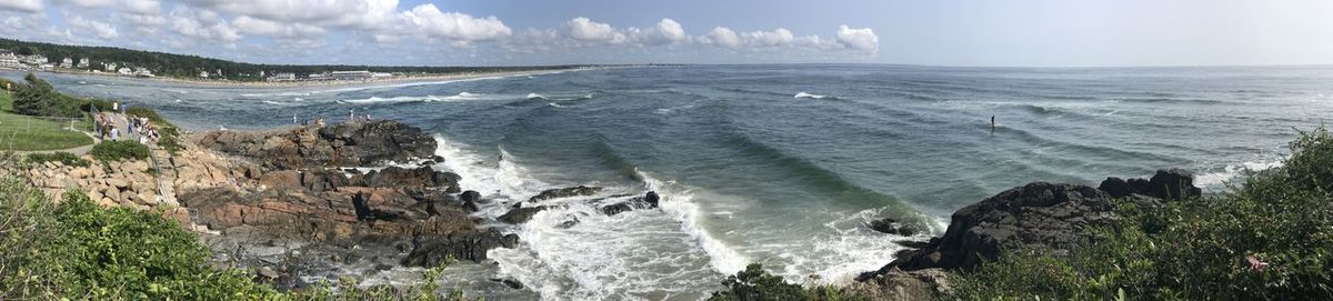 Panoramic view of sea against sky