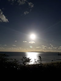 Scenic view of sea against sky at sunset