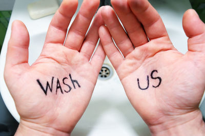 Close-up of hands