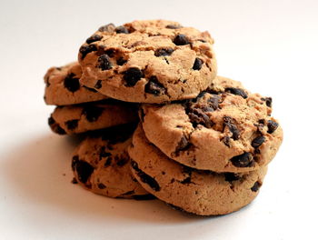 Cookies on white background