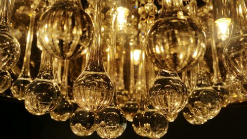 Close-up of light bulb hanging