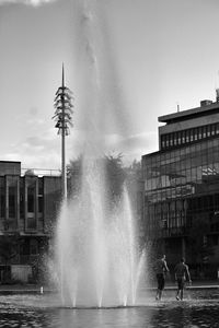 Fountain in city