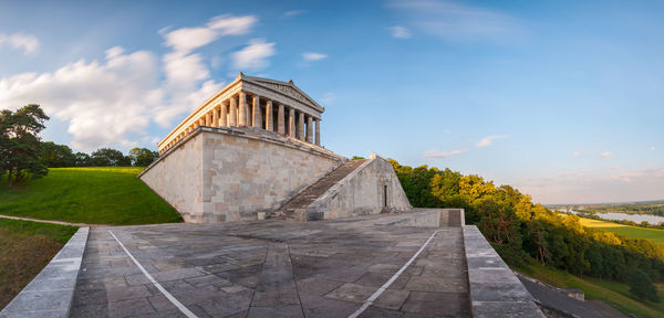 View of temple building against sky