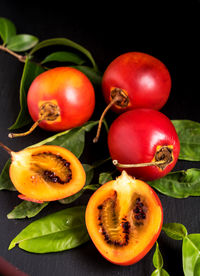 Close-up of tomatoes on table