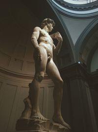 Low angle view of statue in museum