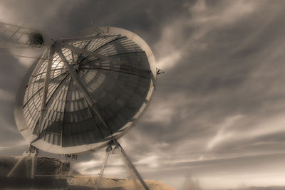 Low angle view of ferris wheel against sky