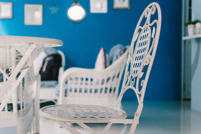 Chair at cropped dining table