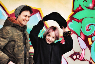 Portrait of happy girl smiling