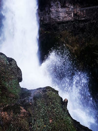 Scenic view of waterfall