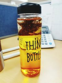 Close-up of drink on table