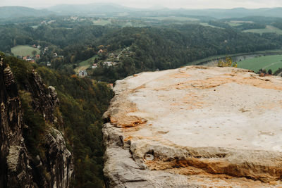 High angle view of landscape against sky