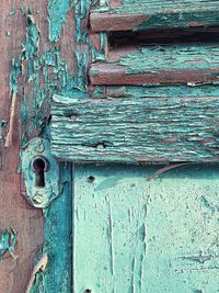 Full frame shot of old metal door