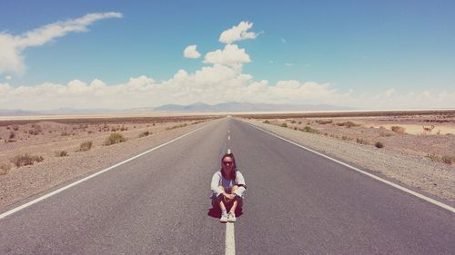 View of road along landscape