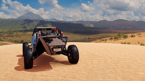 Vintage car on desert