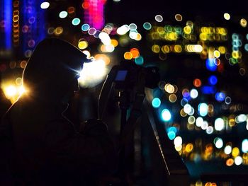 Defocused lights at night