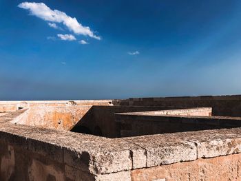 View of fort against blue sky