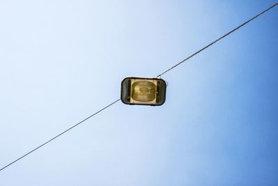 Low angle view of street light against clear sky