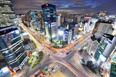 City street at night