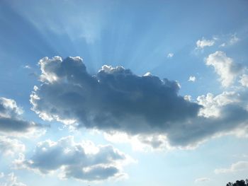 Low angle view of cloudy sky