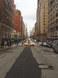 City street with buildings in background