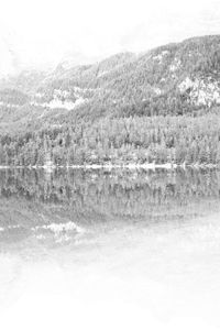 Scenic view of lake and mountains