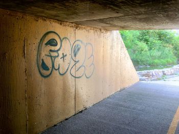Built structure against wall