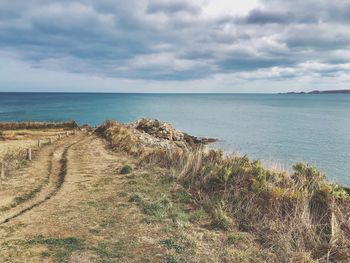 Scenic view of sea against sky