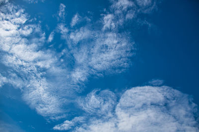 Low angle view of clouds in sky