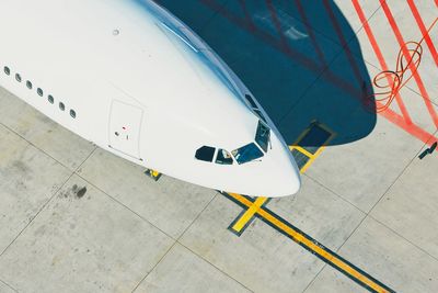 Airplane on airport runway