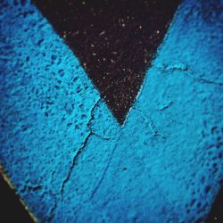 Detail shot of blue wall