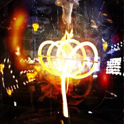 Light trails at night