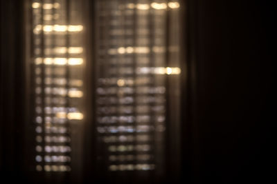 View of illuminated lights at night
