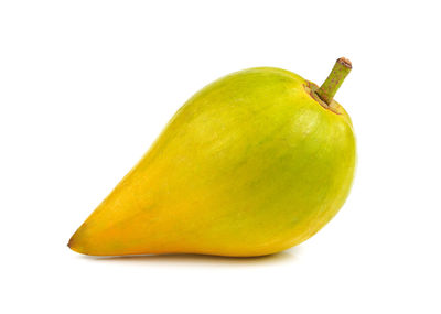 Close-up of apple against white background