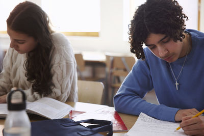 Teenagers in classroom