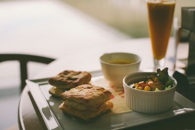 Close-up of served food