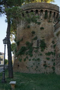 Low angle view of old ruin