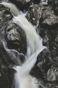 Scenic view of waterfall