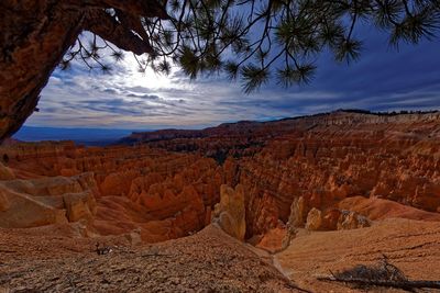 Scenic view of desert against sky