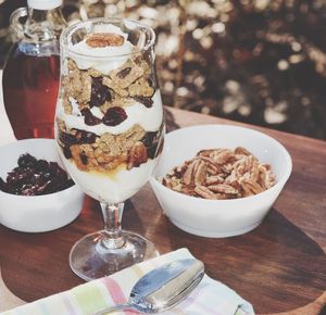 Close-up of served food