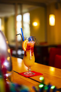 Close-up of drink on table