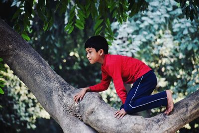 Young man sitting outdoors