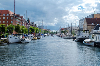 Boats in harbor