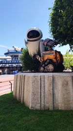 Built structure against clear sky in city