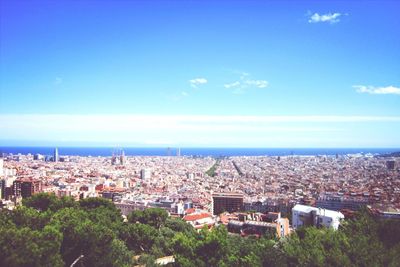 High angle shot of townscape